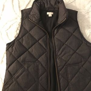 Medium Grey J Crew Puffy Vest